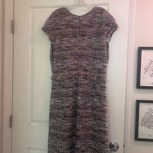 STJohn purple tweed blend short sleeved dress. Never worn, w/tags! Spring dress